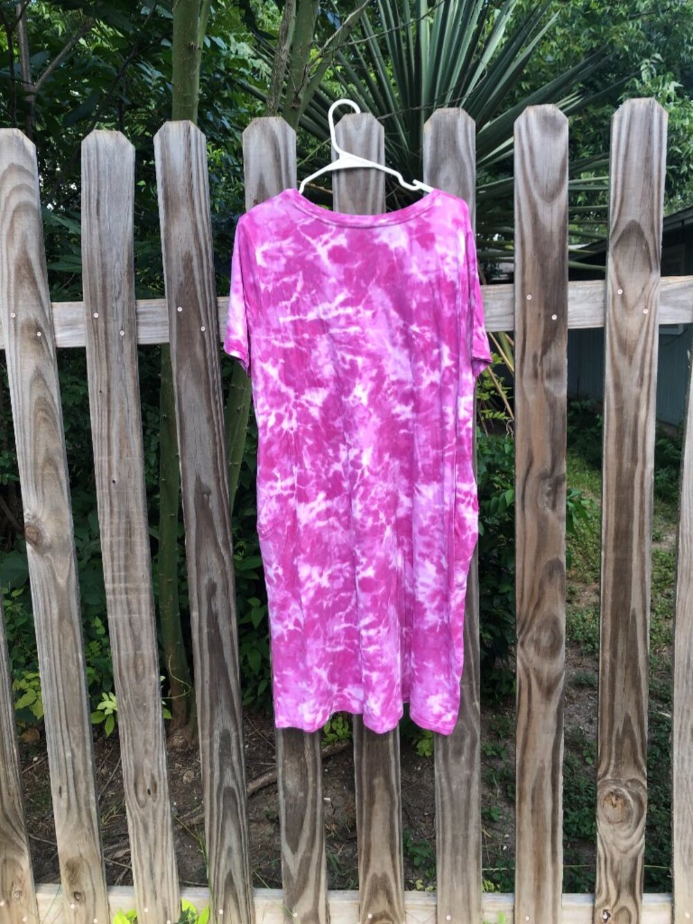 Terra & Sky Women’s Mumu Pink Tie Dyed Dress, Size 1X - Picture 2 of 12
